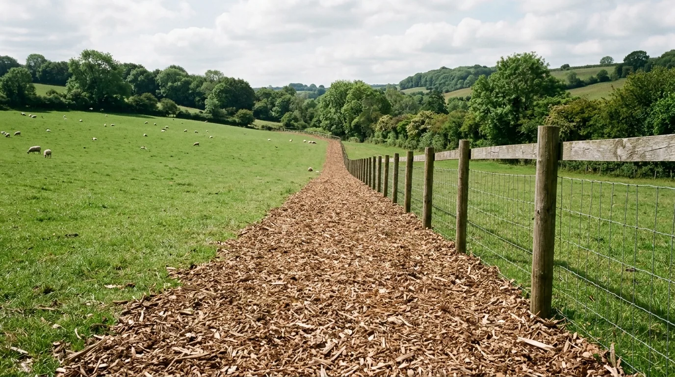 The finished result of professional forestry mulching: the completed work looking clean, correct — Fayetteville, NC